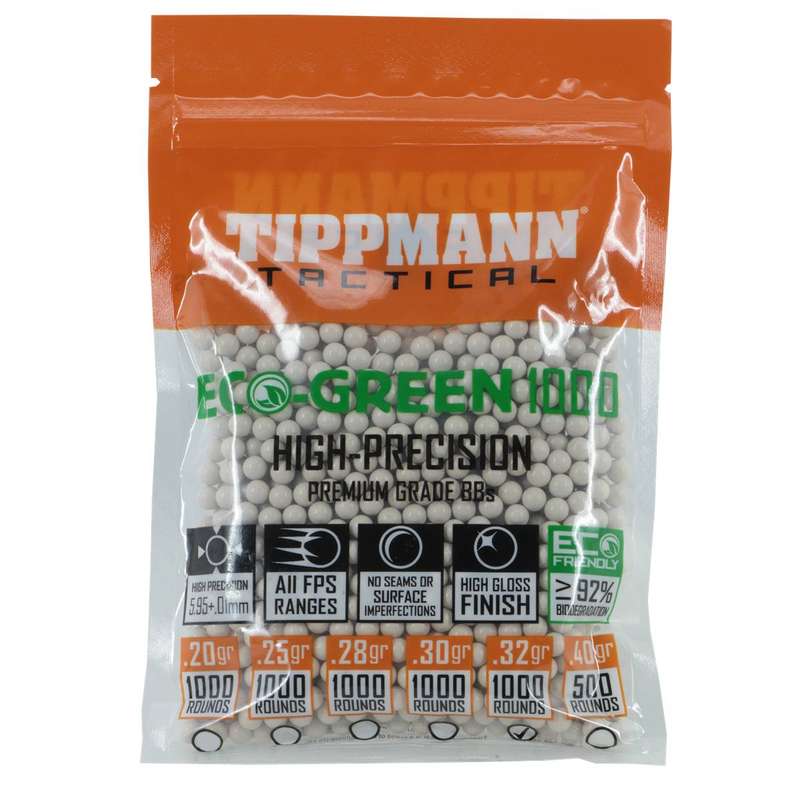 TIPPMANN 6MM ECO BBS ,30G 1000CT WHITE