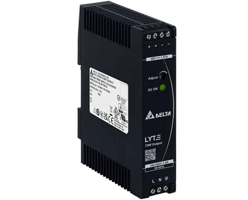 75w 48V DIN rail PSU for hardened POE switch.