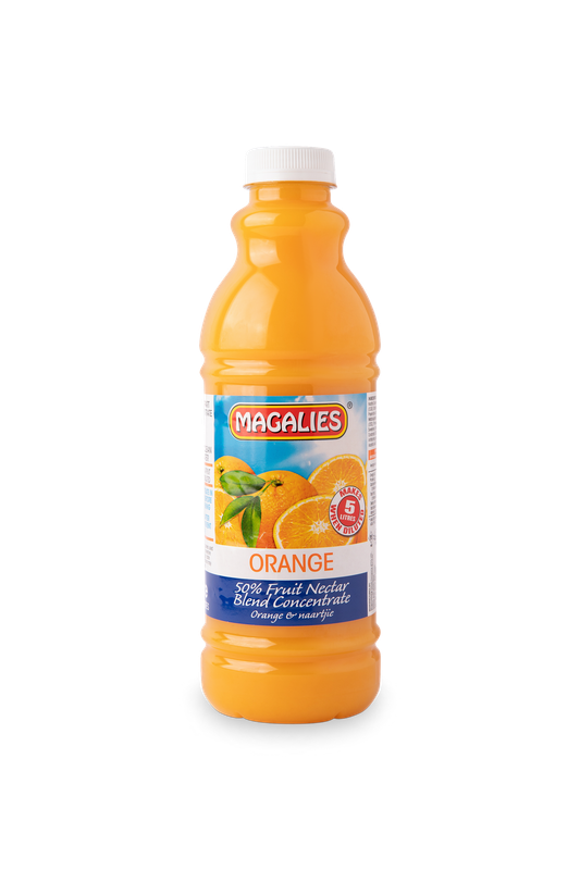 6 x MAGALIES 1 liter Orange 50% Concentrate (Sold 6x 1L Per Case)