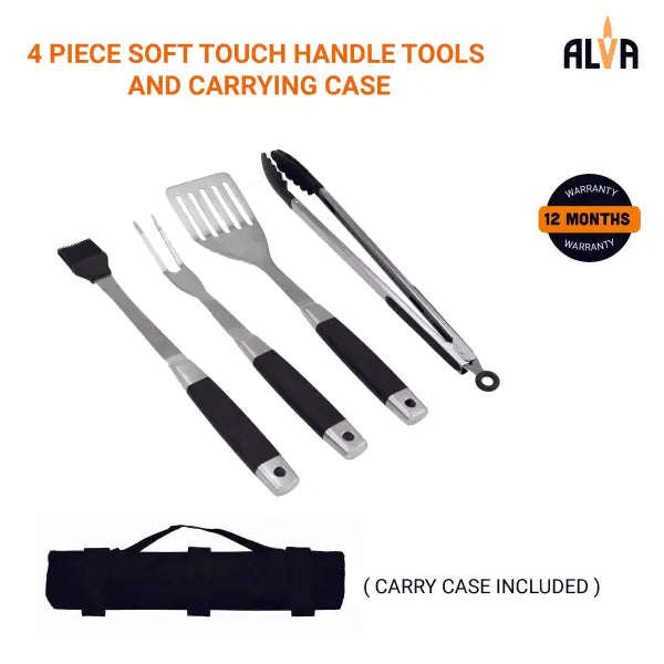 Alva 5Pc BBQ / Braai Roll-Up Tool Set