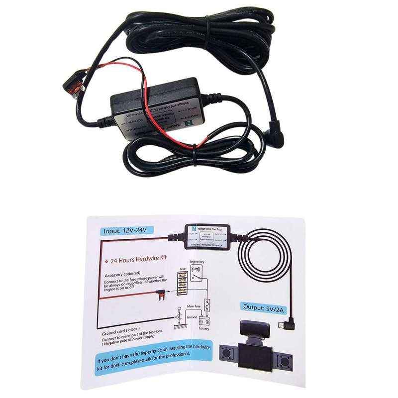 BNETA 24-Hour Parking Monitor Hardwire kit  F300 DashCam