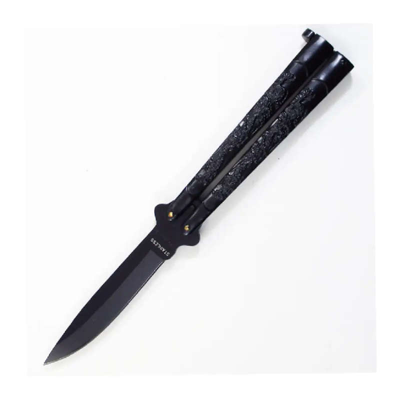 BUTTERFLY KNIFE BLACK HANDLE