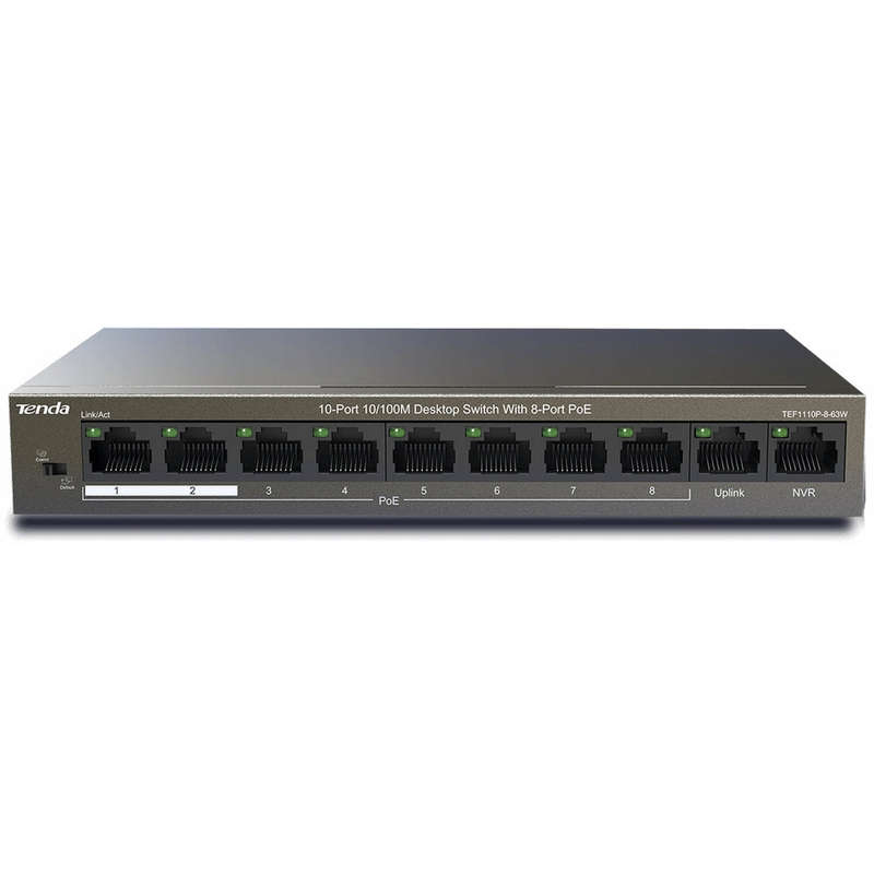 TENDA DESKTOP SWITCH 10/100 8-PORT POE