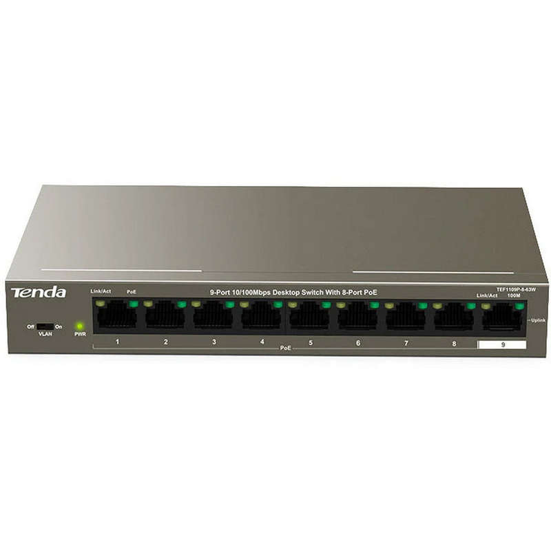 TENDA DESKTOP SWITCH 10/100 8-PORT POE