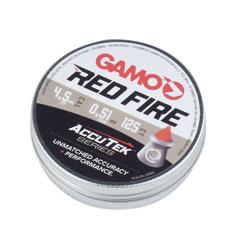 Gamo Diabolo Pellets AccuTek Red Fire Caliber 4.5 mm 125 pieces (Bulk Buy 10 X Tins)
