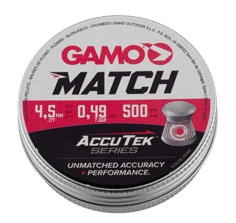 GAMO PELLETS MATCH 4.5 ACCUTEK(500) Bulk Buy X 10 Tins