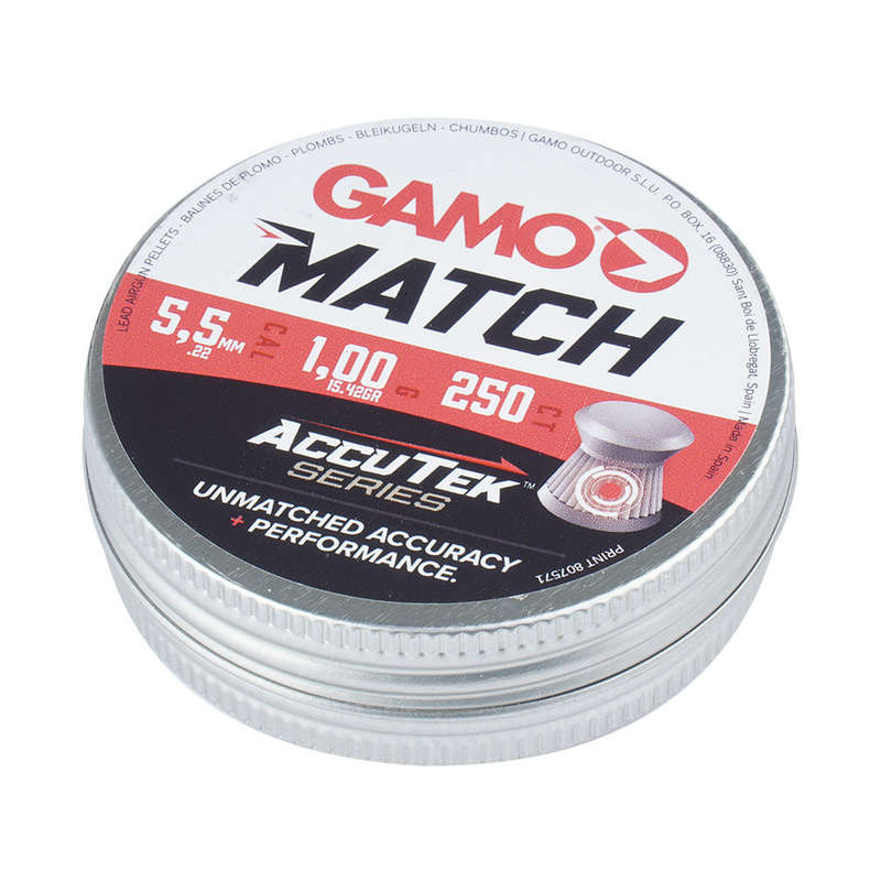Diabolo Pellets AccuTek Match Caliber 5.5 mm 250 pieces Bulk Buy X 10 Tins