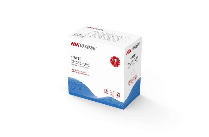 Hikvision 305 m CAT5E UTP Network Cable (Solid Copper, 0.45 mm, CMX)