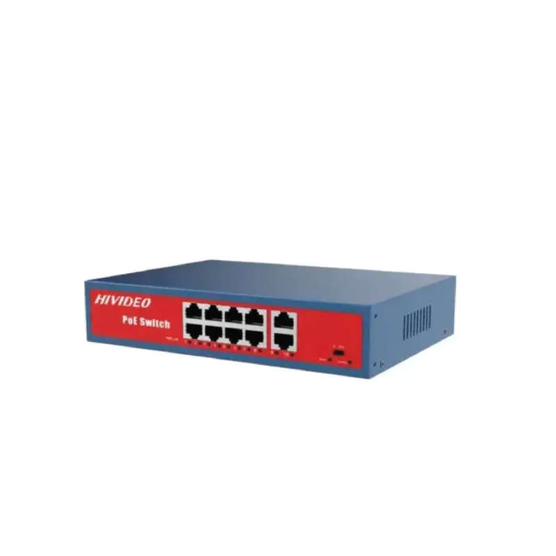 HiVideo 8+2 Port POE 10/100Mbps 2ch RJ45 10/100Mbps
