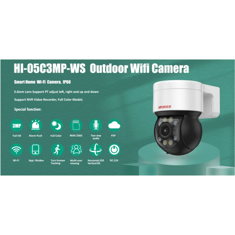 HiVideo HI-05C3MP-WS 3MP Wifi Cameras
