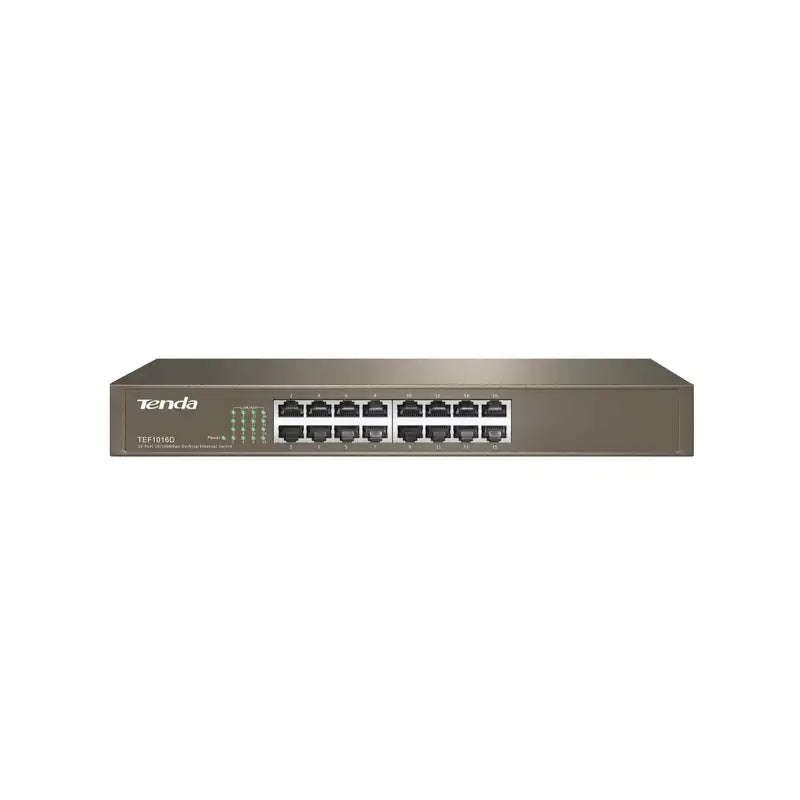 Tenda 16 Port 10/100 Desktop Rackmount Metal Switch