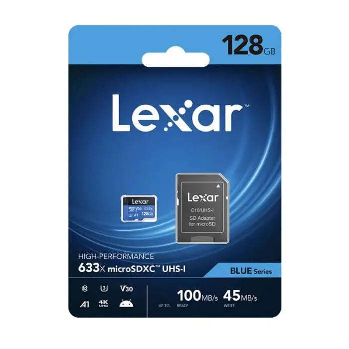 Lexar 128GB High-Performance 633x MicroSDXC UHS-I Cards