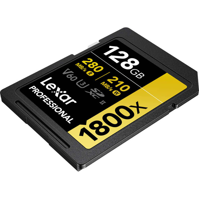 Lexar 128GB Professional 1800x UHS-II SDXC Memory Card (2 Pack)
