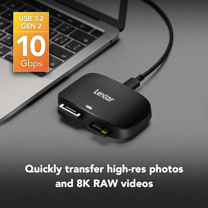 Lexar Professional CFexpress Type B/SD USB 3.2 Gen 2 Card Reader