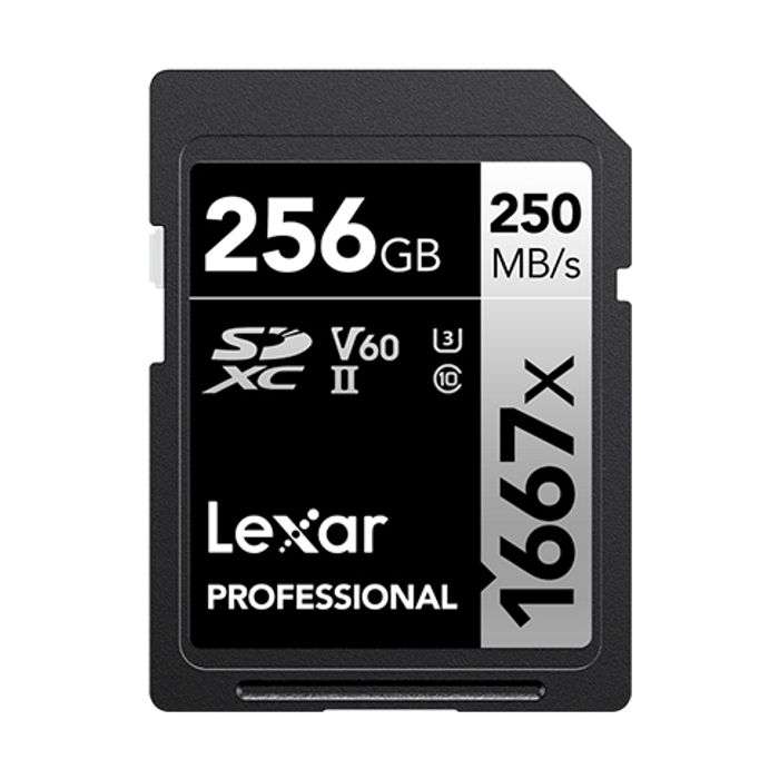 Lexar Professional 1667x 250MB/S UHS-II SDXC Memory Card - 256GB