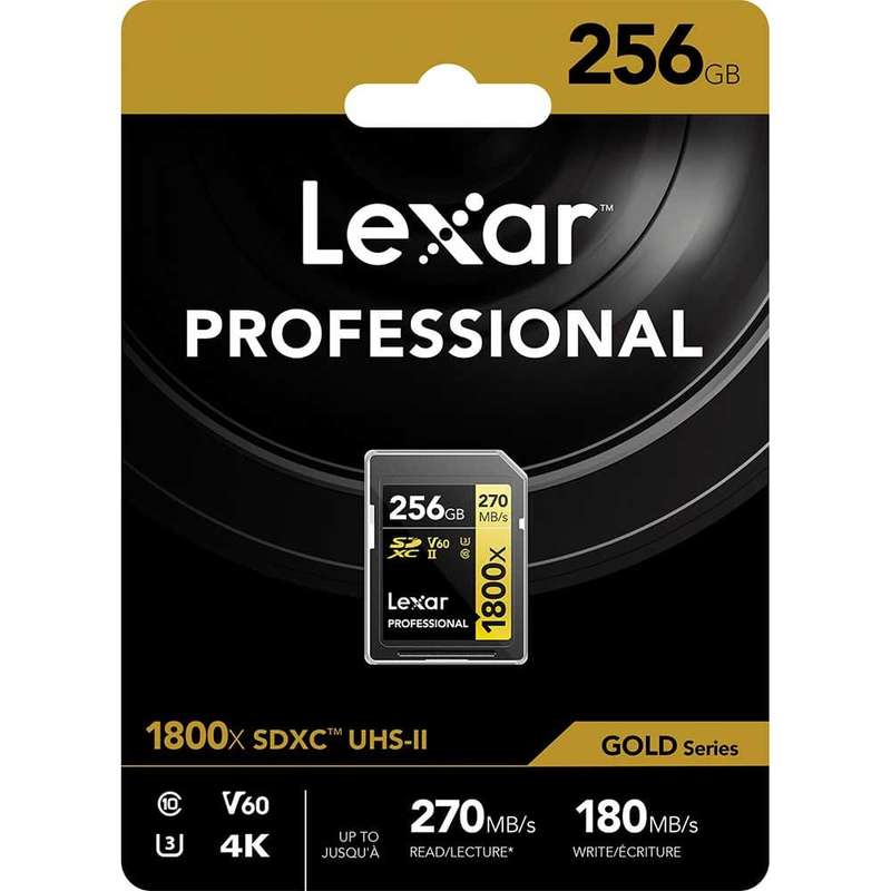 Lexar Professional 1800x UHS-II SDXC Memory Card 256GB(270MB/s)