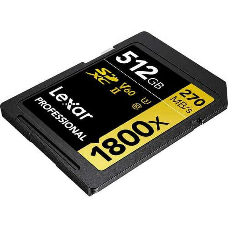 Lexar Professional 1800x UHS-II SDXC Memory Card 512GB (GOLD Series)