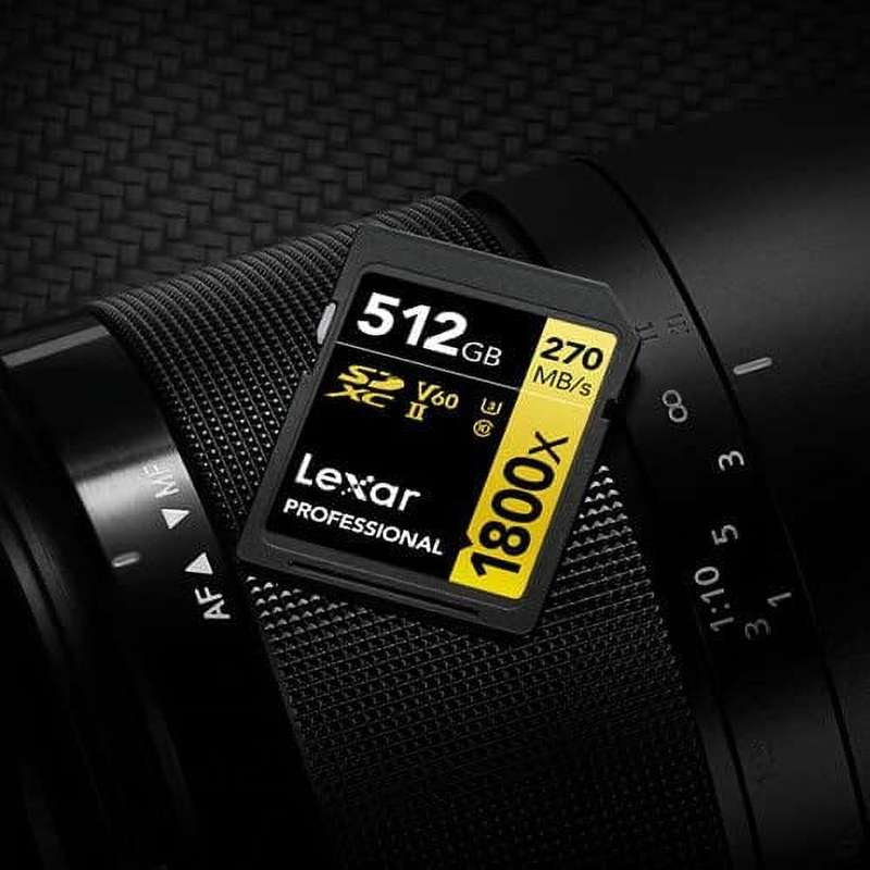 Lexar Professional 1800x UHS-II SDXC Memory Card 512GB (GOLD Series)