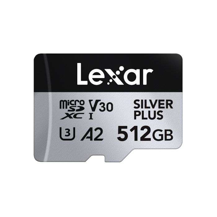 Lexar Professional SILVER PLUS UHS-I microSDXC Card - 512GB, 205MB/s