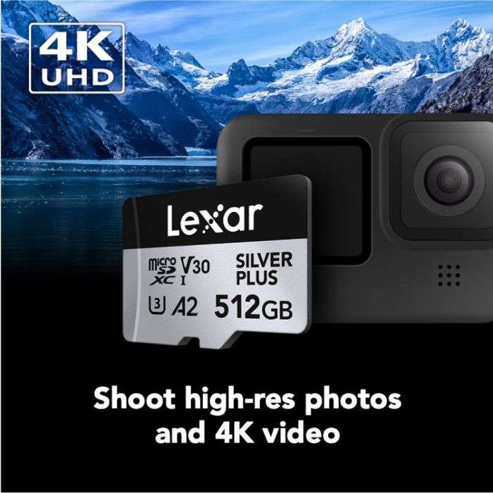 Lexar Professional SILVER PLUS UHS-I microSDXC Card - 512GB, 205MB/s