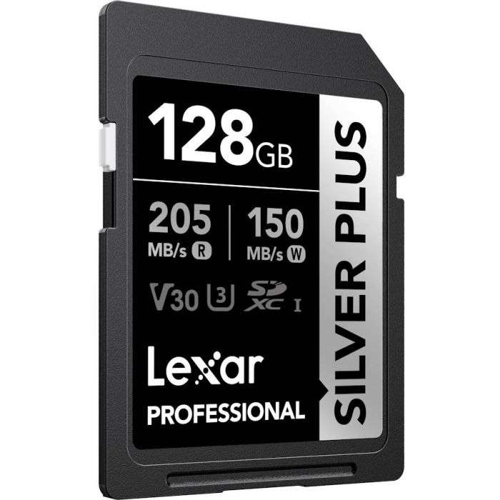 Lexar Professional Silver Plus UHS-I SDXC Memory Card - 128GB, 205mb/s