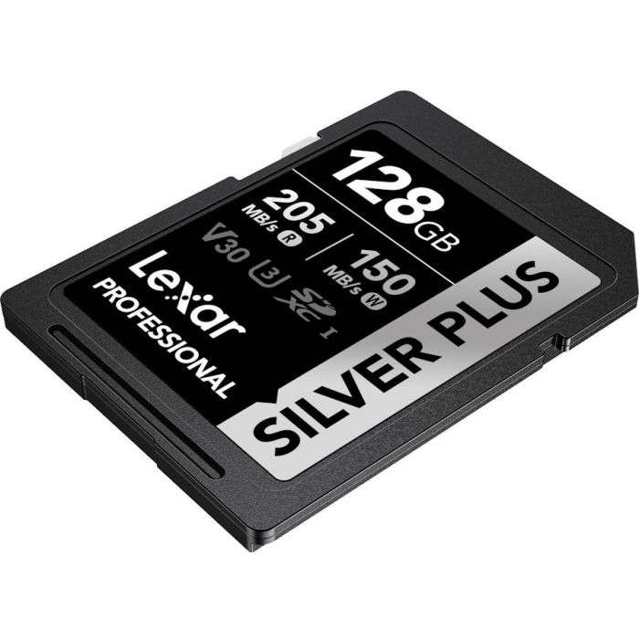 Lexar Professional Silver Plus UHS-I SDXC Memory Card - 128GB, 205mb/s