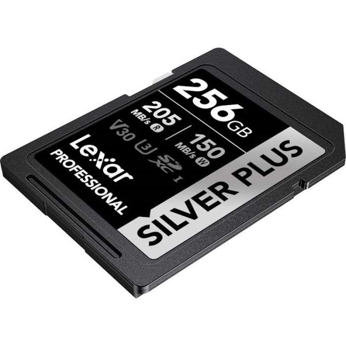 Lexar Professional Silver Plus UHS-I SDXC Memory Card - 256GB, 205MB/s