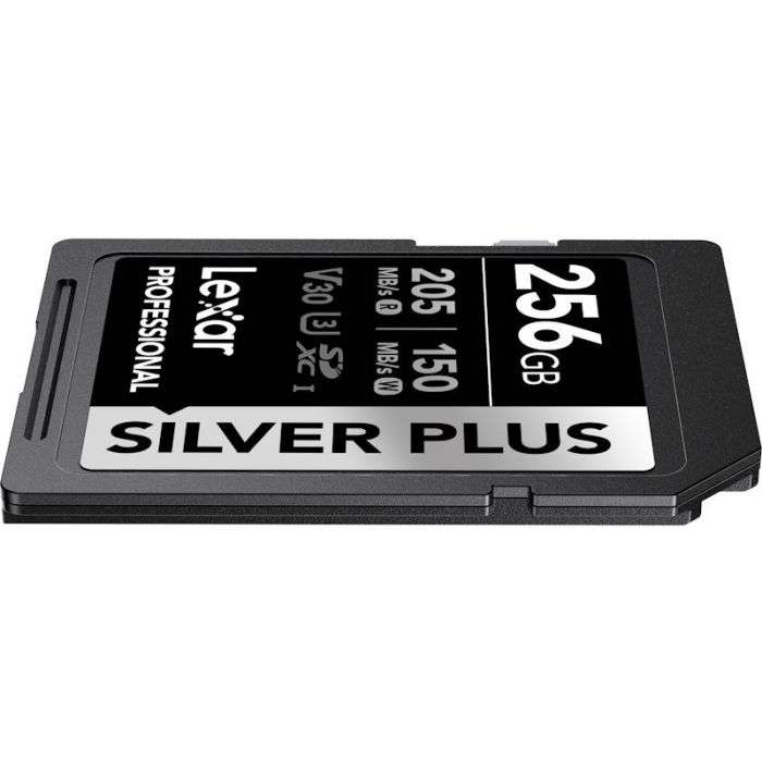 Lexar Professional Silver Plus UHS-I SDXC Memory Card - 256GB, 205MB/s