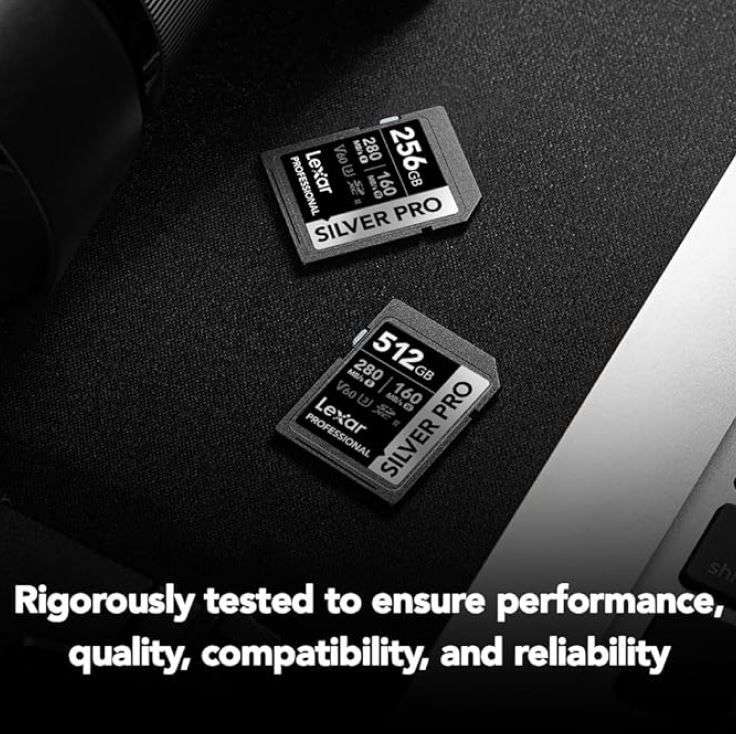 Lexar Professional SILVER PRO SDXC UHS-II Memory Card - 512GB, 280MB/s