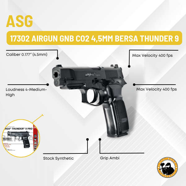 ASG BERSA THUNDER 9 GNB CO2 4.5MM - ASG 17302