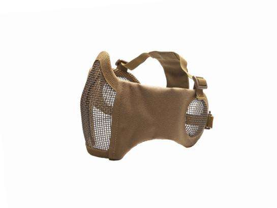 ASG MESH MASK EAR PROTECT METAL LOW HALF TAN - ASG 19234