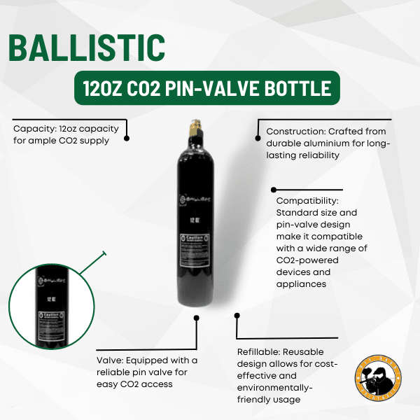 BALLISTIC 12OZ CO2 BOTTLE