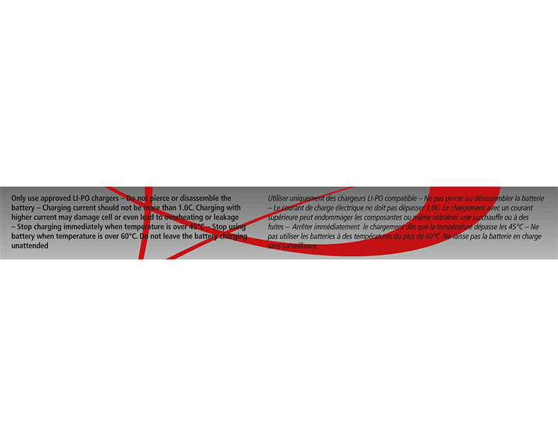 Stock Tube Battery LiPO 7.4V 1300mAh 15C