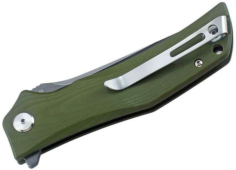 Bestech Scimitar BG05B-2 Green G10 Handle Folding Knife