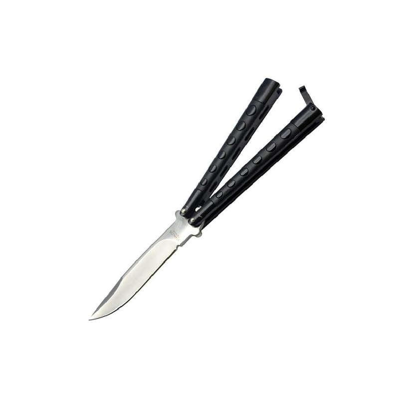 Butterfly knife black handle- 7127P