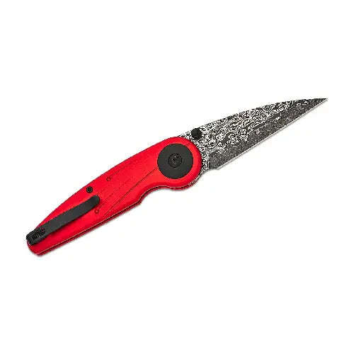 CIVIVI Starflare Red Aluminum Handle Damascus Blade - C23052-DS1