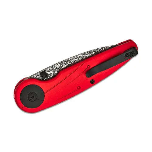 CIVIVI Starflare Red Aluminum Handle Damascus Blade - C23052-DS1
