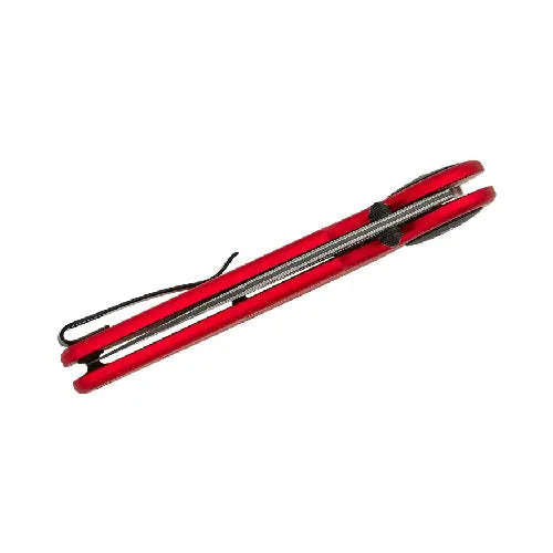 CIVIVI Starflare Red Aluminum Handle Damascus Blade - C23052-DS1