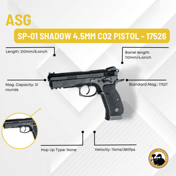ASG SP-01 Shadow CO2 17526 4.5mm Black