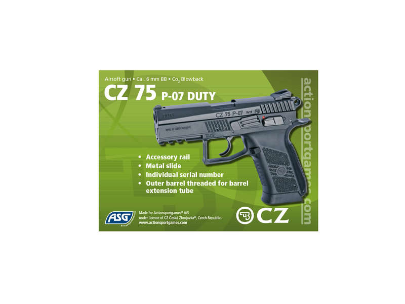 CZ 75 P-07 DUTY GBB 6MM CO2 16720