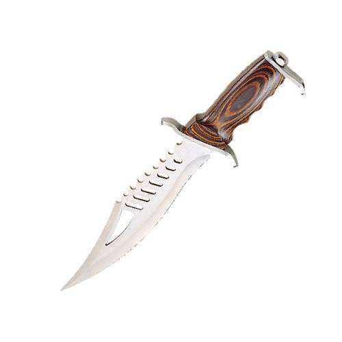 THE NAUTILUS KNIFE W/SHEATH PAKAWOOD HANDL