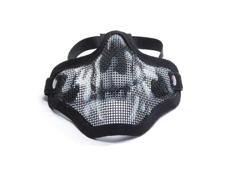 ASG 18046 MESH MASK METAL LOWER HALF BLACK SKULL
