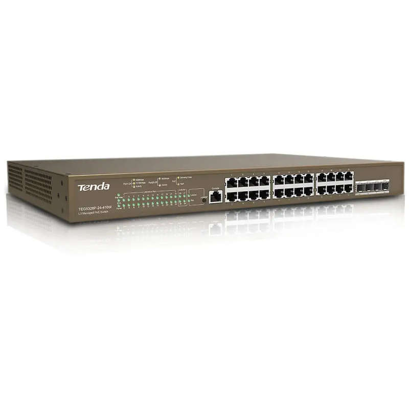Tenda 24-Port Gigabit PoE Switch - TEG5328P-24-410W
