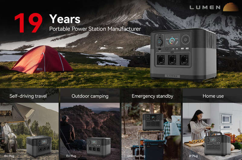 Lumen Portable Power Station 1200W | 1008Wh | LifePO4 Battery - SA Plugs