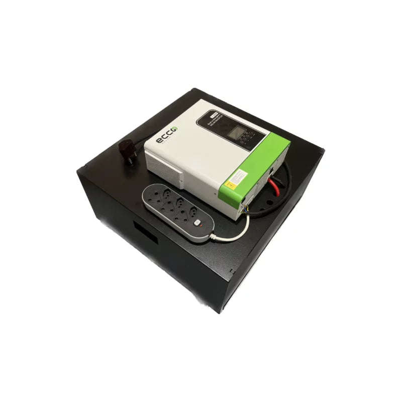 3.5KVA / 3500W 24V ECCO Hybrid Inverter 100A Plug & Play System + 2x 120AH Deep Cycle Batteries (...
