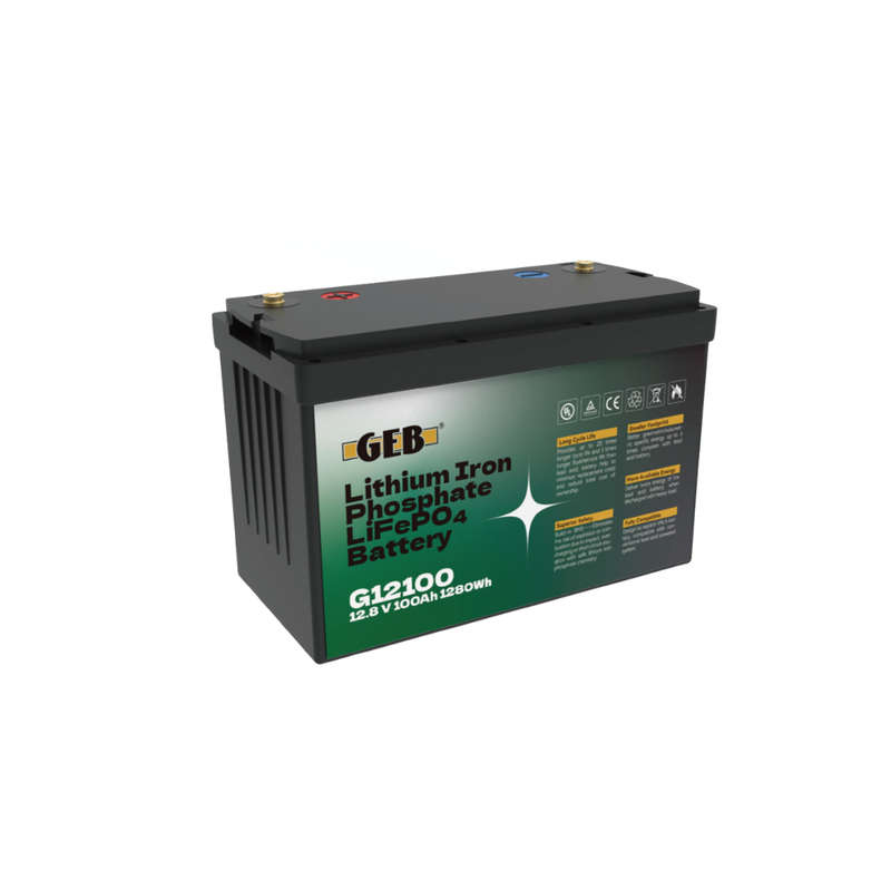 GEB 1.28kWh 12V 100AH Lithium Battery (LiFePO4)