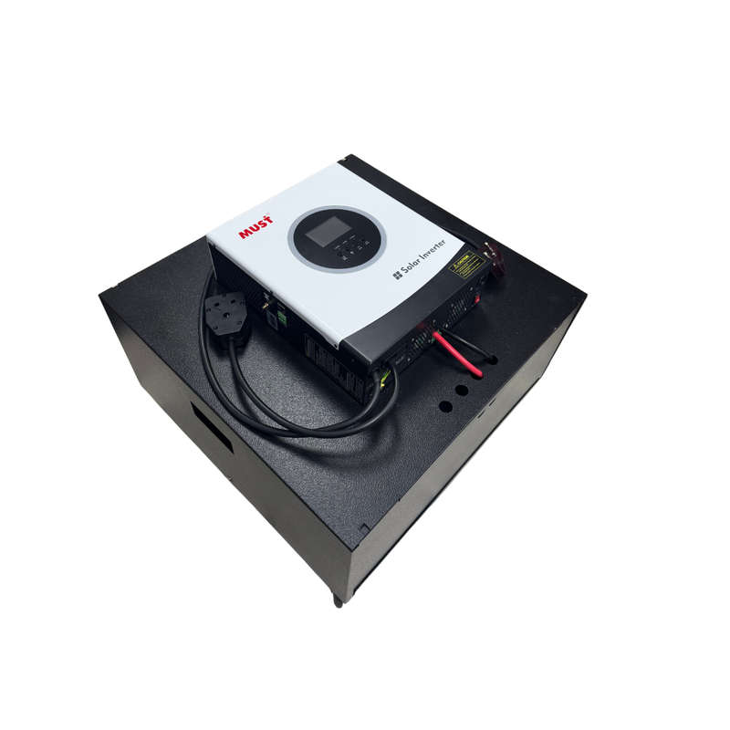 3KVA / 3000W 24V MUST Hybrid Inverter Plug & Play System + 2x 100AH Gel Batteries (SOLAR READY)