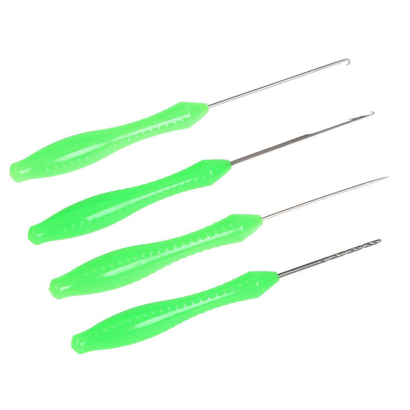 Carp Fishing Bait Needle Kit 4 Piece Set Green