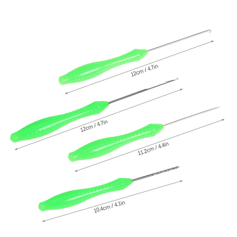 Carp Fishing Bait Needle Kit 4 Piece Set Green