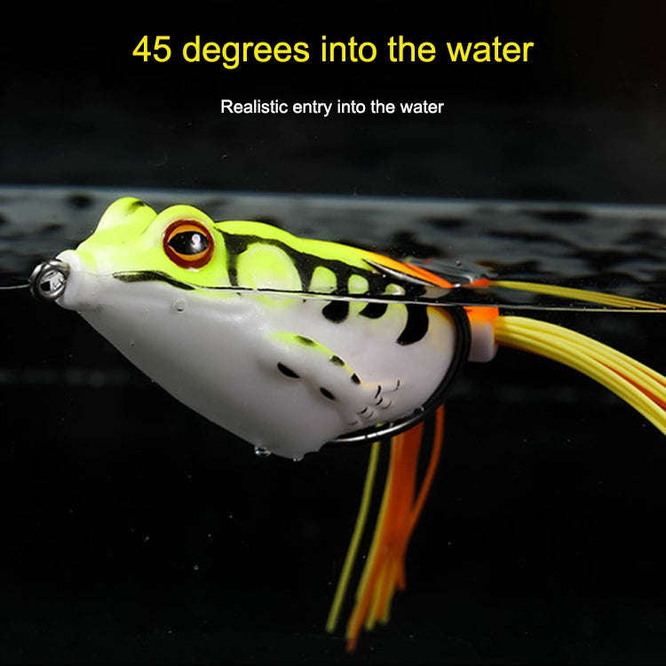 Frog Fishing Lure with fitted double hook 9gr 5cm (set of 2) White/Yellow/Black